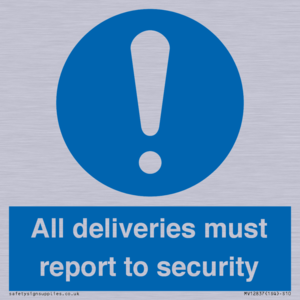 All deliveries must report to security